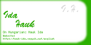 ida hauk business card